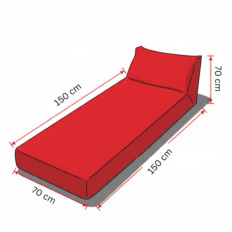 Șezlong tip Puf Portabil cu Spătar Reglabil, Ideal pentru Interior și Exterior