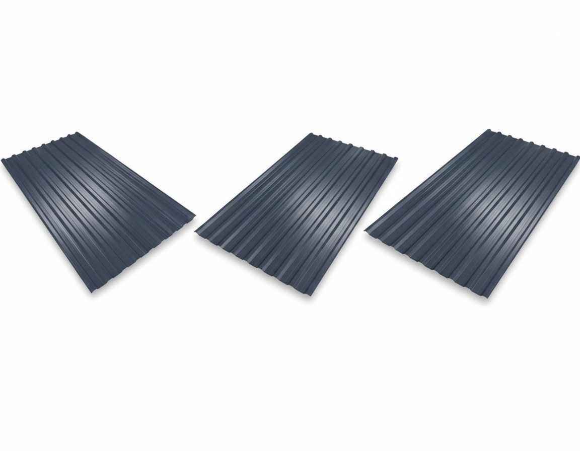 Foaie tablă cuta mare 2m x 1,112m/2.22mp RAL-7011( Grosime=0.50 m)
