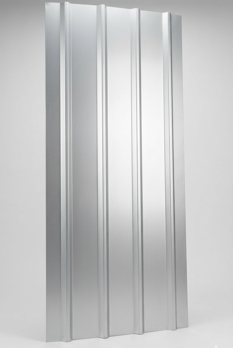 Foaie tablă cuta mare 2m x 0,85m/1,70mp ZINCAT ( Grosime=0.80 mm)