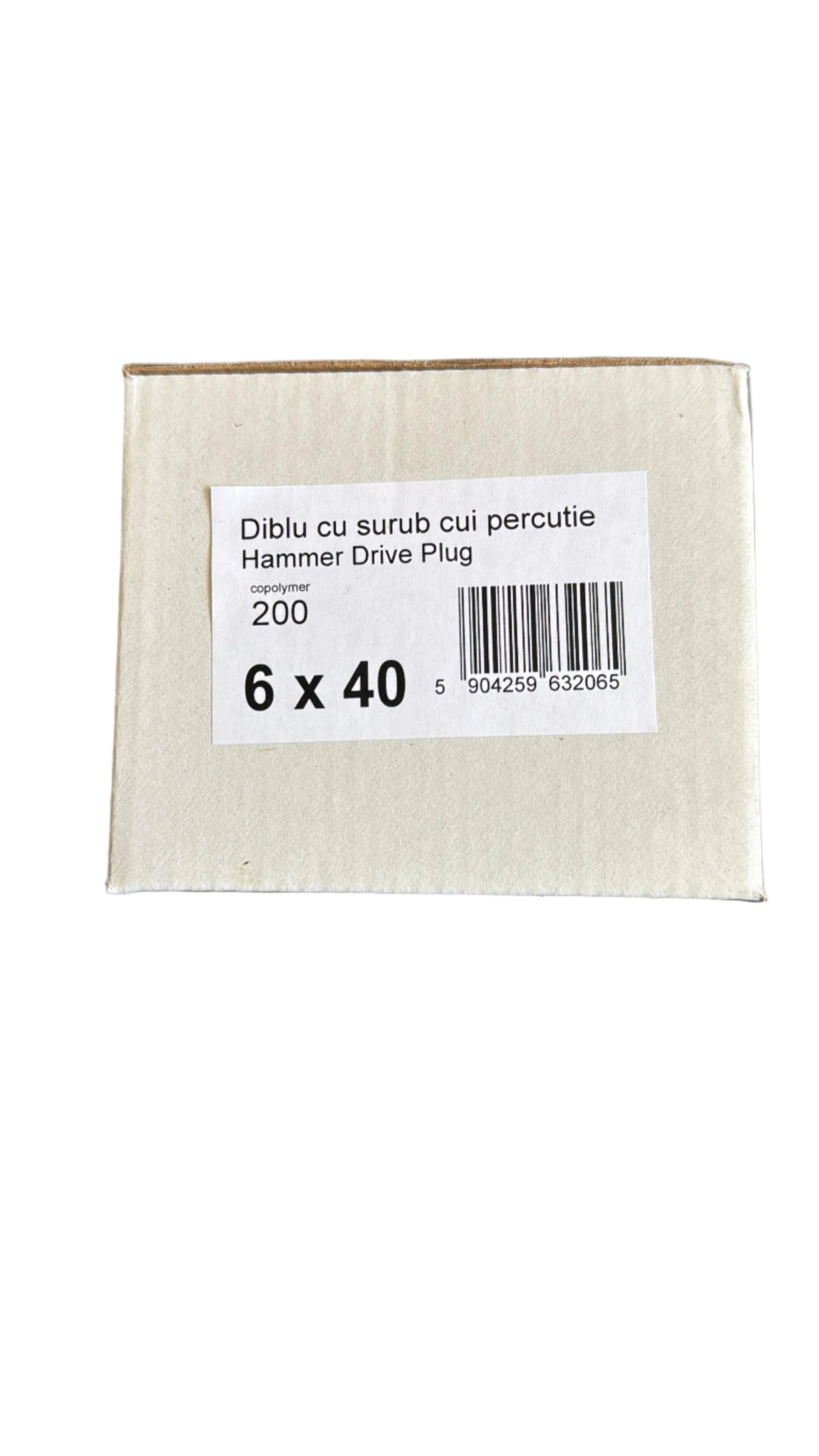 Diblu cu șurub cui Percutie Hammer Drive Plug 6X40 (200 BUC)