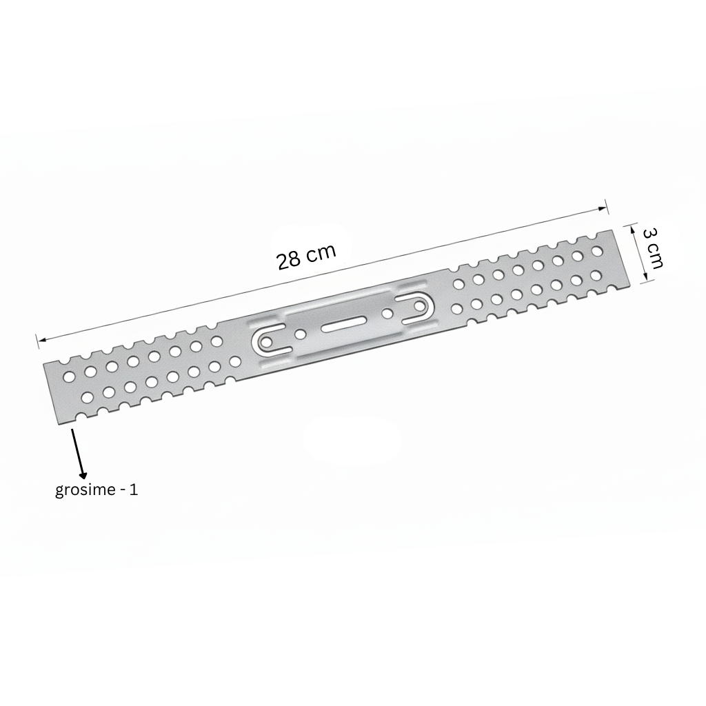 Bridă Multiplă Atlantic - pentru fixare directa CD 60 Gips-carton, 120 mm (Grosime 1.0)