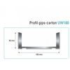 Profil Gips-Carton UW 100,  zincat
