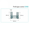 Profil Gips-Carton CW 50,  zincat