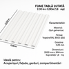 1 Foaie tablă 2m x 0,90 m/1,8mp RAL - 9003 (grosime - 0.55)