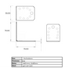 Vinclu Simplu 90 grade 70x70x55mm (grosime 2mm )