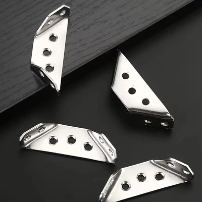 10 bucăți Colțare din Oțel Inoxidabil pentru Rafturi de Dulap, Accesorii pentru glisarea sertarelor,Întărirea Stratului de Cabinet,Suporturi din Oțel Inoxidabil,Suporturi pentru rafturi