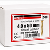 surubri pal si lemn 4,0 x 50 mm zincat galben ( 500 buc )