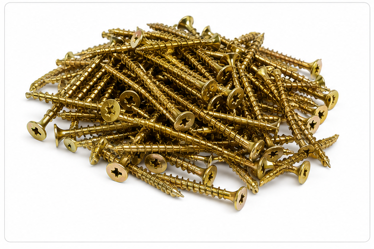 surubri pal si lemn 4,0 x 50 mm zincat galben ( 500 buc )