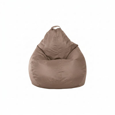 Fotoliu puf, tip pară, maro deschis, umplut cu perle din polistiren, utilizabil în interior/exterior, husă detașabilă, Bean Bag