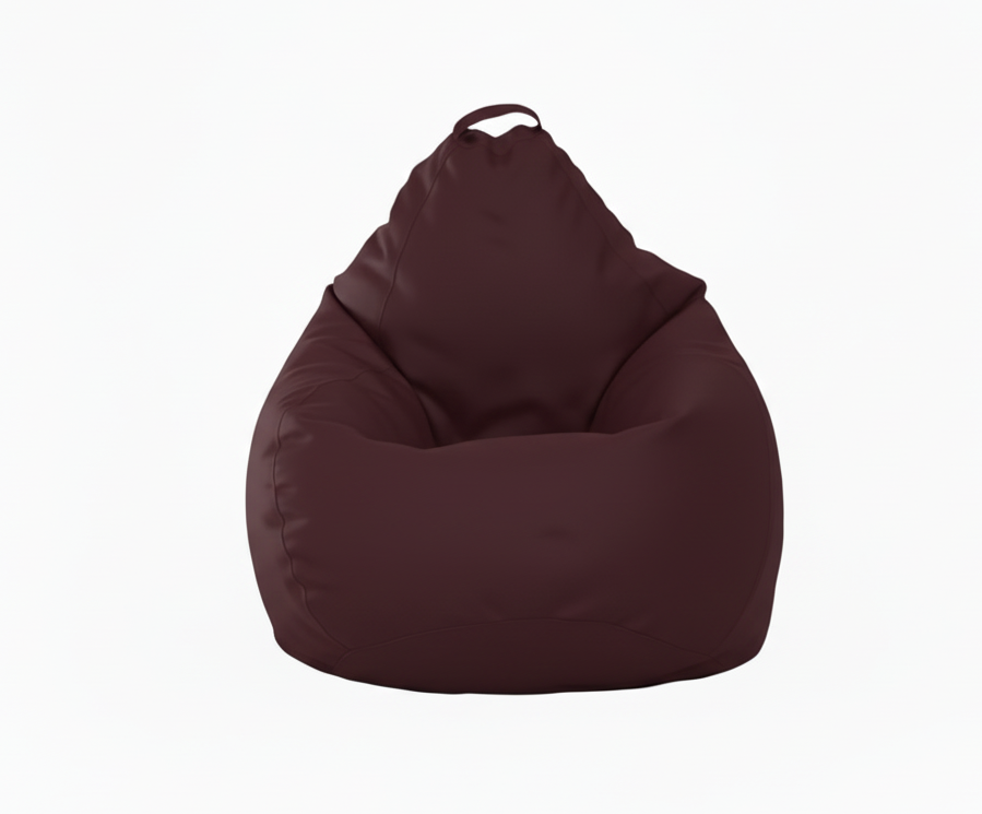Fotoliu puf, tip pară, visiniu, umplut cu perle din polistiren, utilizabil în interior/exterior, husă detașabilă, Bean Bag Montana