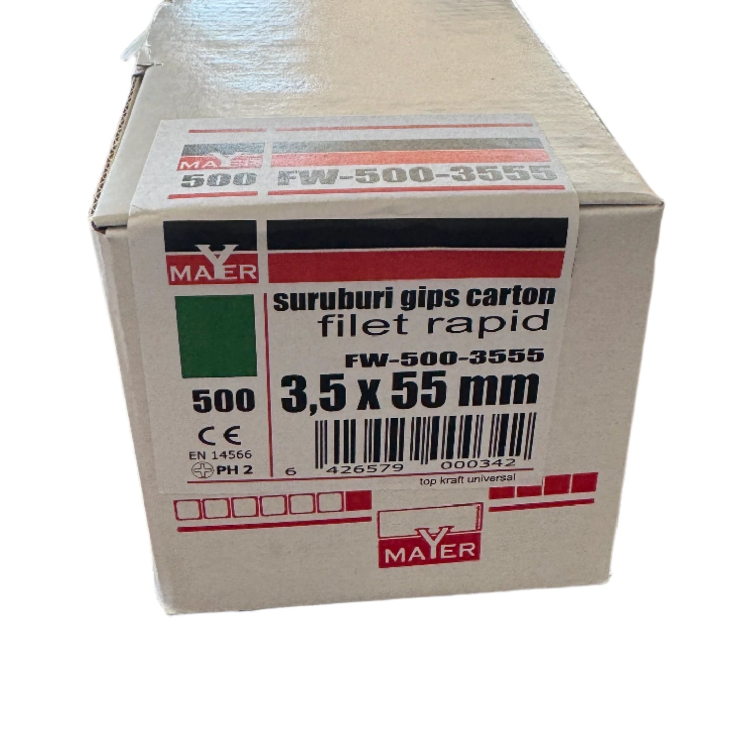Șuruburi gips-carton Filet rapid 3.5x55 (500 buc)