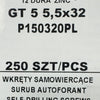 Set 250 Șuruburi autoforante pentru țiglă metalică/tablă GT 5 5,5x32 P150320PL placat zinc