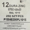 Set 250 Șuruburi autoforante pentru țiglă metalică/tablă GT02 4,8x20 RAL 1015 250 SZT/PCS P15048200PL1015