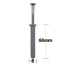 Diblu cu surub cui percutie hammer Drive plug    8*60 (100 buc)