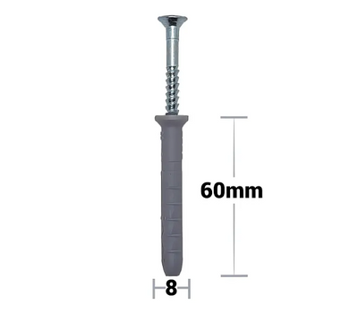 Diblu cu surub cui percutie hammer Drive plug    8*60 (100 buc)