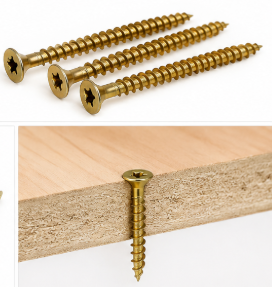 Suruburi pal si lemn 4,0x40 mm  zincat galbe (500 buc)