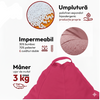 Fotoliu puf, tip pară, Roz, umplut cu perle din polistiren, utilizabil în interior/exterior, husă detașabilă, Bean Bag Montana