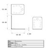 Vinclu Simplu 90 grade 90mm (90x90x65 mm)  (grosime 2mm )