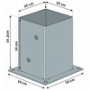 Suport metalic pentru stâlpi din lemn  100x100 mm (10x10 cm)