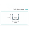 Profil Gips-Carton UD 30,  zincat