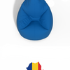 Fotoliu puf, tip pară, albastru deschis, umplut cu perle din polistiren, husă detașabilă, Bean Bag Montana