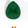Fotoliu puf, tip pară, verde închis, umplut cu perle din polistiren, husă detașabilă, Bean Bag Montana