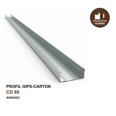 Profil Gips-Carton CD 60,  zincat – imagine principală ANNADU pentru toate variantele