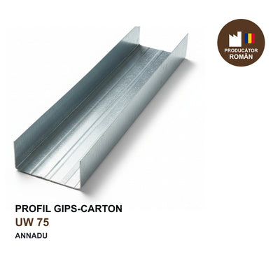 Profil Gips-Carton UW 75,  zincat – imagine principală ANNADU pentru toate variantele