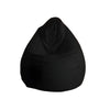 Fotoliu puf, tip pară, negru, umplut cu perle din polistiren, utilizabil în interior/exterior, husă detașabilă, Bean Bag Montana