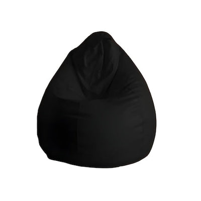 Fotoliu puf, tip pară, negru, umplut cu perle din polistiren, utilizabil în interior/exterior, husă detașabilă, Bean Bag Montana