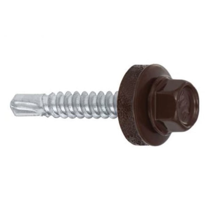 Set 250 Șuruburi autoforante pentru țiglă metalică/tablă GTO 2 4,8 × 20 P15048200PL8017 RAL 8017