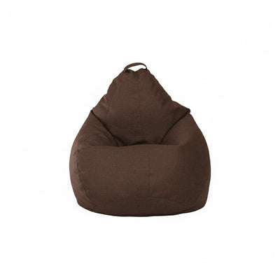 Fotoliu puf, tip pară, maro, umplut cu perle din polistiren, utilizabil în interior/exterior, husă detașabilă, Bean Bag Montana
