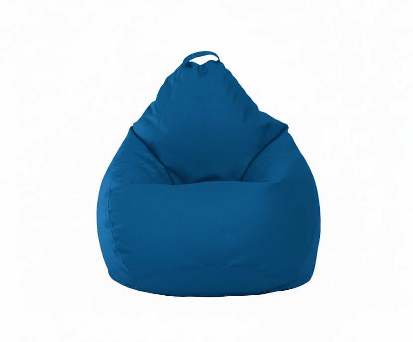 Fotoliu puf, tip pară, albastru deschis, umplut cu perle din polistiren, husă detașabilă, Bean Bag Montana