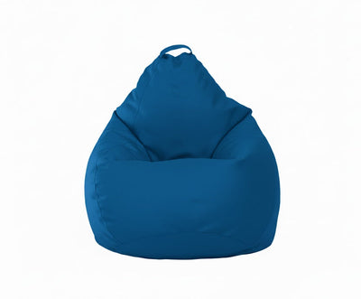 Fotoliu puf, tip pară, albastru deschis, umplut cu perle din polistiren, husă detașabilă, Bean Bag Montana
