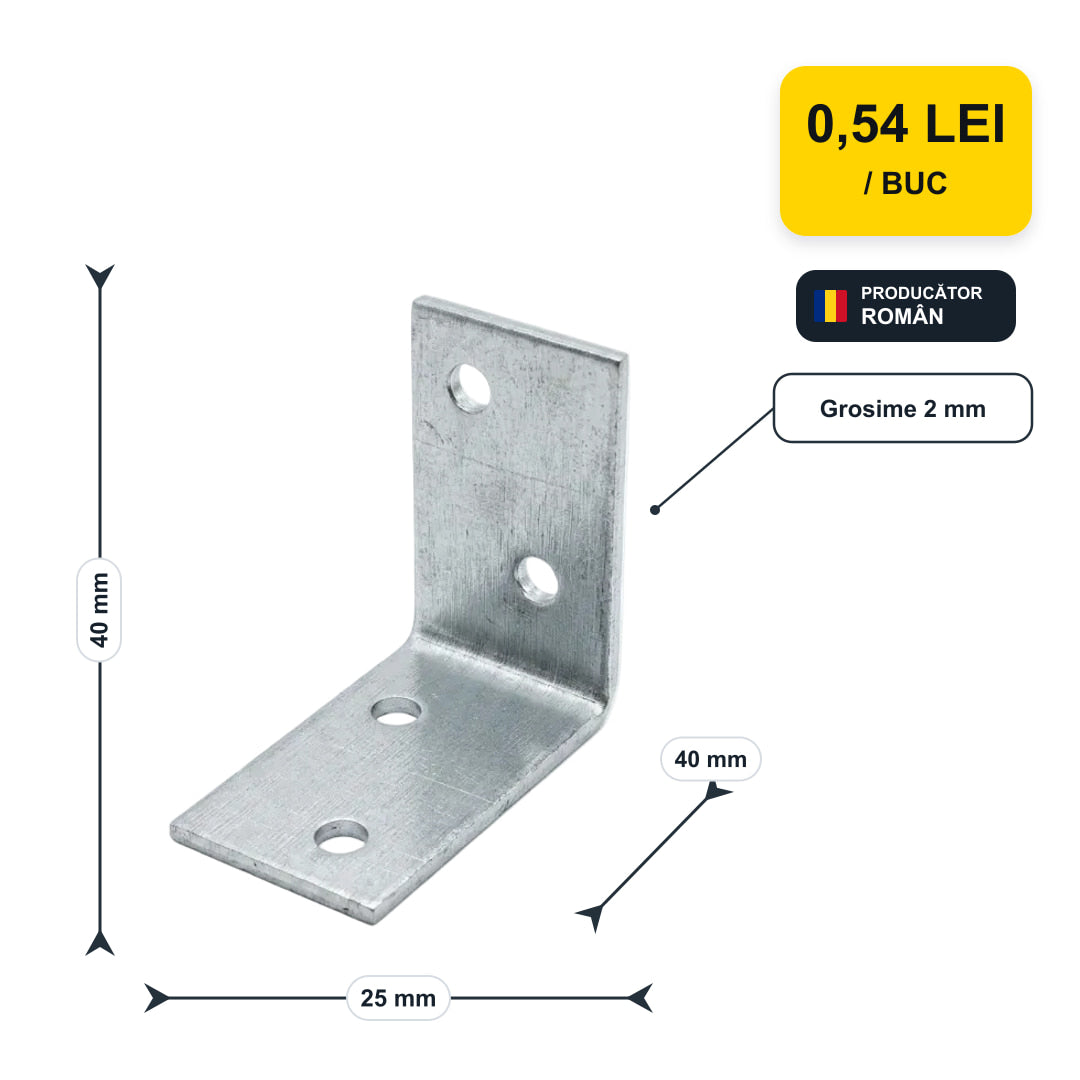 Vinclu 90 grade 40x40x25 – preț și dimensiuni | ANNADU