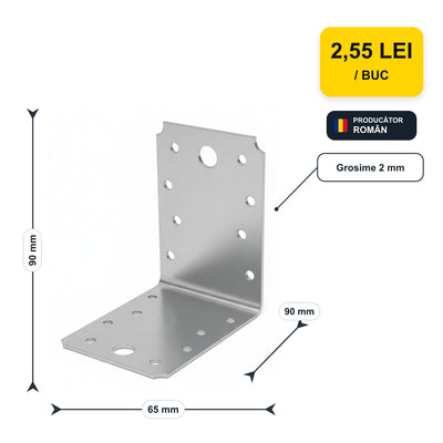 Vinclu Simplu 90 grade 90x90x65mm – preț și dimensiuni | ANNADU