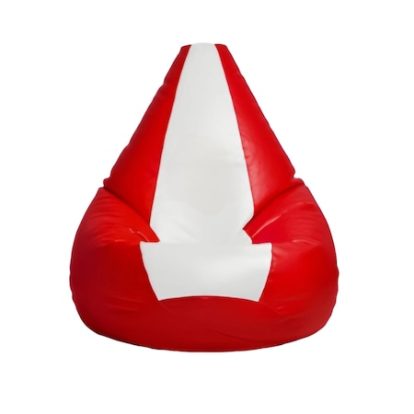 Fotoliu puf, tip para, alb si rosu, umplut cu perle din polistiren, utilizabil in interior/exterior, husa detasabila, Bean Bag atlantic1979