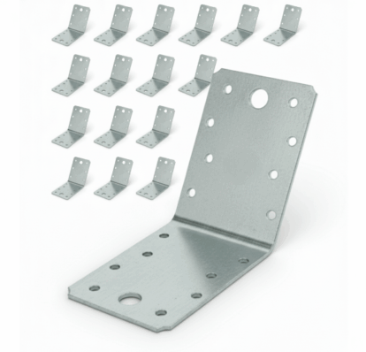 Set 10 coltar perforat pentru lemn vinclu,Atlantic 1979, 135 grade, zincat, 90 x 90 x 65 mm 𝗚𝗿𝗼𝘀𝗶𝗺𝗲 𝟮𝗺𝗺