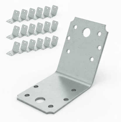 Set 10 coltar perforat pentru lemn vinclu, Atlantic 1979, 135 grade, zincat, 70 x 70 x 54 mm 𝗚𝗿𝗼𝘀𝗶𝗺𝗲 𝟮𝗺𝗺