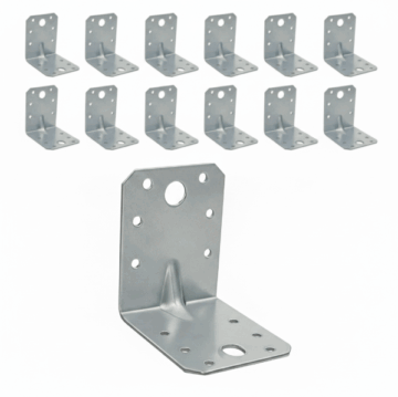 Set 10 coltar perforat pentru lemn vinclu, 90 grade, tip 4n, zincat, 70 x 70 x 55 mm  𝗚𝗿𝗼𝘀𝗶𝗺𝗲 𝟮𝗺𝗺