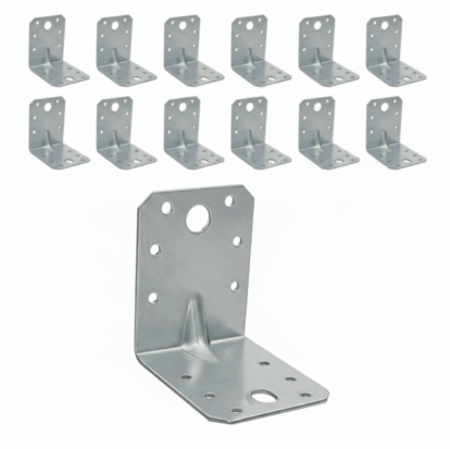 Set 10 coltar perforat pentru lemn vinclu, 90 grade, tip 4n, zincat, 70 x 70 x 55 mm 𝗚𝗿𝗼𝘀𝗶𝗺𝗲 𝟮𝗺𝗺