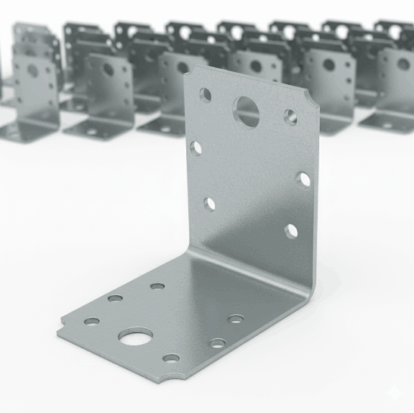 Set 50 simplu coltar perforat pentru lemn vinclu, , 90 grade, zincat, 70 x 70 x 54 mm 𝗚𝗿𝗼𝘀𝗶𝗺𝗲 𝟮𝗺𝗺