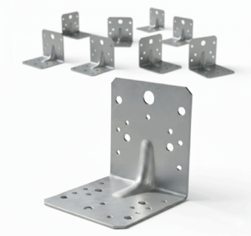 Set 10 coltar perforat pentru lemn vinclu, 90 grade, tip 4n, zincat, 105 x 105 x 90 mm 𝗚𝗿𝗼𝘀𝗶𝗺𝗲 𝟮𝗺𝗺