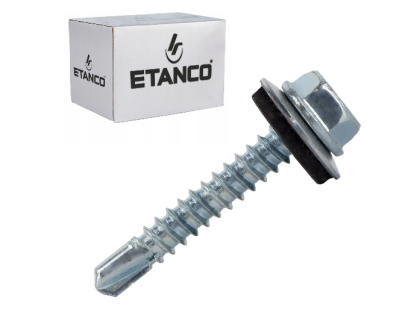 Set 250 suruburi autoforante pentru metal 5mm, 5, 5×32 mm, zincat, cu saiba, Etanco GT5