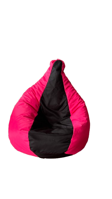 Fotoliu puf, tip para, roze si negru, umplut cu perle din polistiren, utilizabil in interior/exterior, husa detasabila, Bean Bag Atlantic 1979