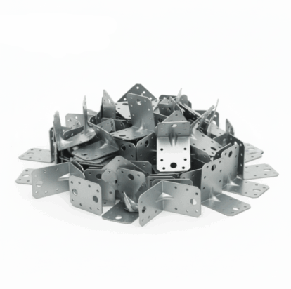 Set 500 coltar perforat pentru lemn Vinclu, 90 grade, tip 4n, zincat, 70 x 70 x 54 mm (𝗚𝗿𝗼𝘀𝗶𝗺𝗲 𝟮𝗺𝗺 )