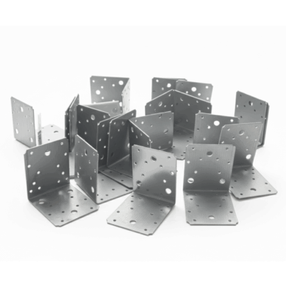 Set 500 simplu coltar perforat pentru lemn Vinclu, Atlantic 1979, 90 grade, zincat, 105 x 105 x 90mm (𝗚𝗿𝗼𝘀𝗶𝗺𝗲 𝟮𝗺𝗺 )