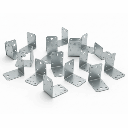 Set 500 simplu coltar perforat pentru lemn vinclu, , 90 grade, zincat, 70 x 70 x 54 mm (𝗚𝗿𝗼𝘀𝗶𝗺𝗲 𝟮𝗺𝗺 )