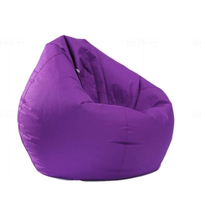 Fotoliu puf, tip pară, mov, umplut cu perle din polistiren, husă detașabilă, Bean Bag Atlantic1979